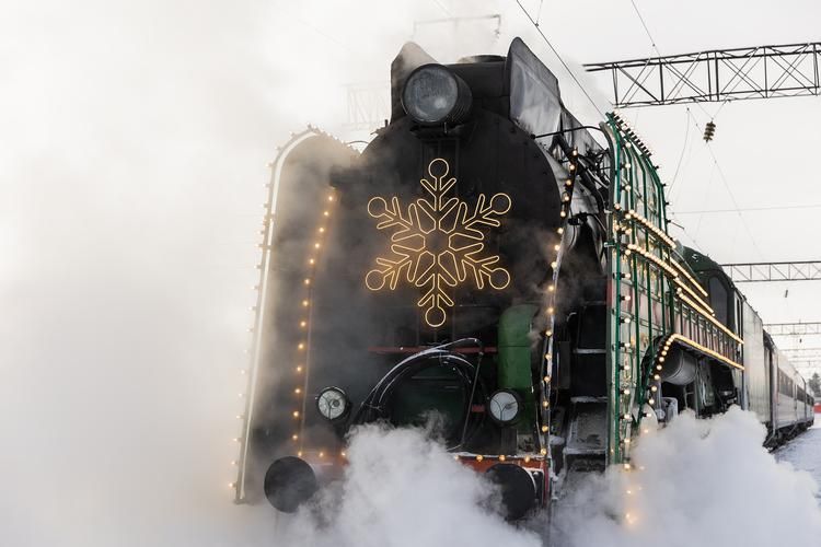 Новогодний ретропоезд в Гусь-Хрустальный